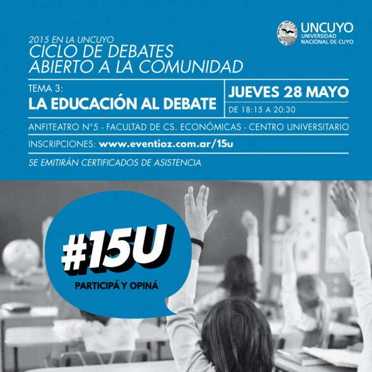 imagen Debate sobre educación en el ciclo #15U