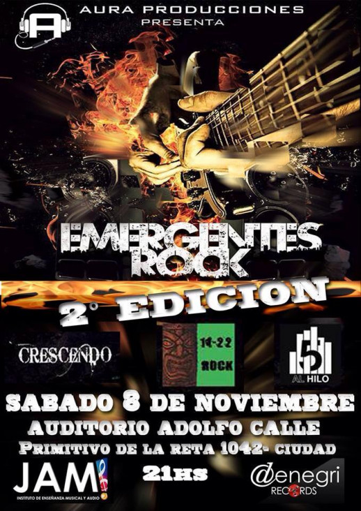 imagen  Se viene la segunda edición del Emergentes Rock