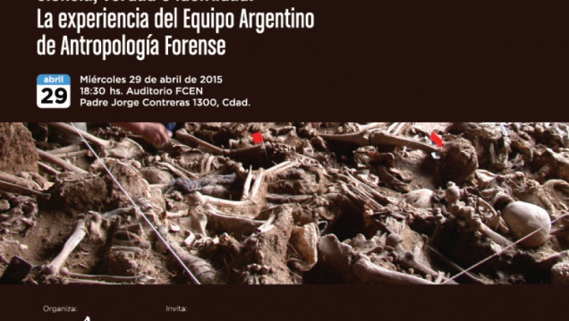 imagen Conferencia del Equipo de Antropología Forense, en la UNCUYO