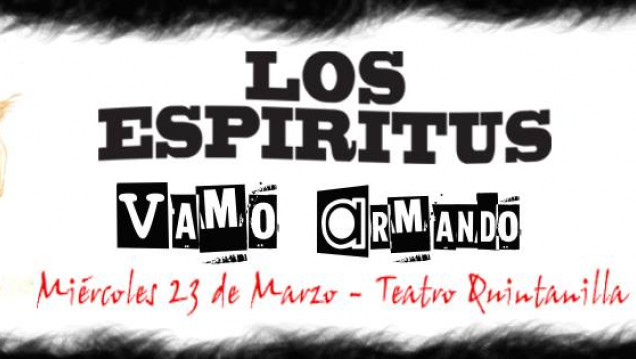 imagen Vamo Armando y los Espiritus, este miércoles en el Quintanilla