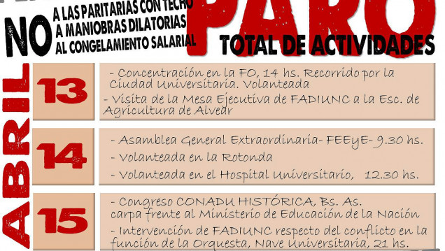 imagen Docentes universitarios: "La última propuesta no se acerca a nuestro pedido del 45 % de aumento"