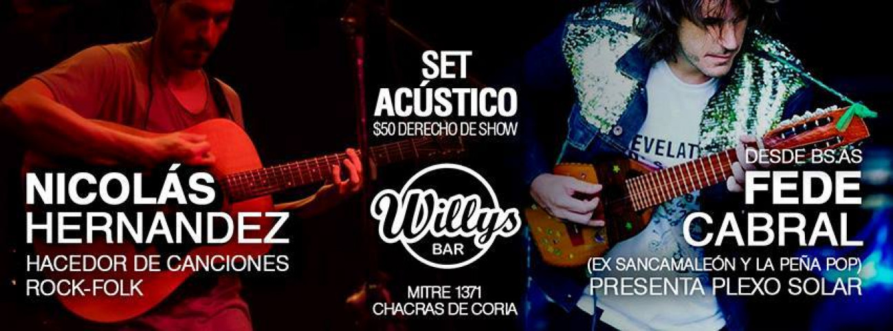 imagen Fede Cabral en Willys BAR, esta noche