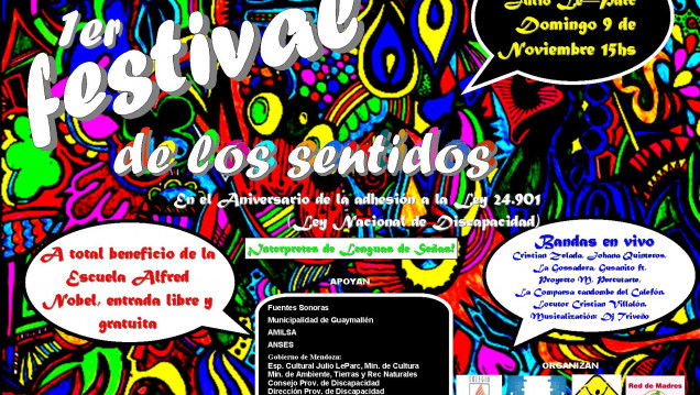 imagen Este domingo se realizará el "Primer Festival de los Sentidos"