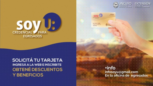 imagen La UNCUYO lanza "Soy U", la Credencial para sus egresados y egresadas