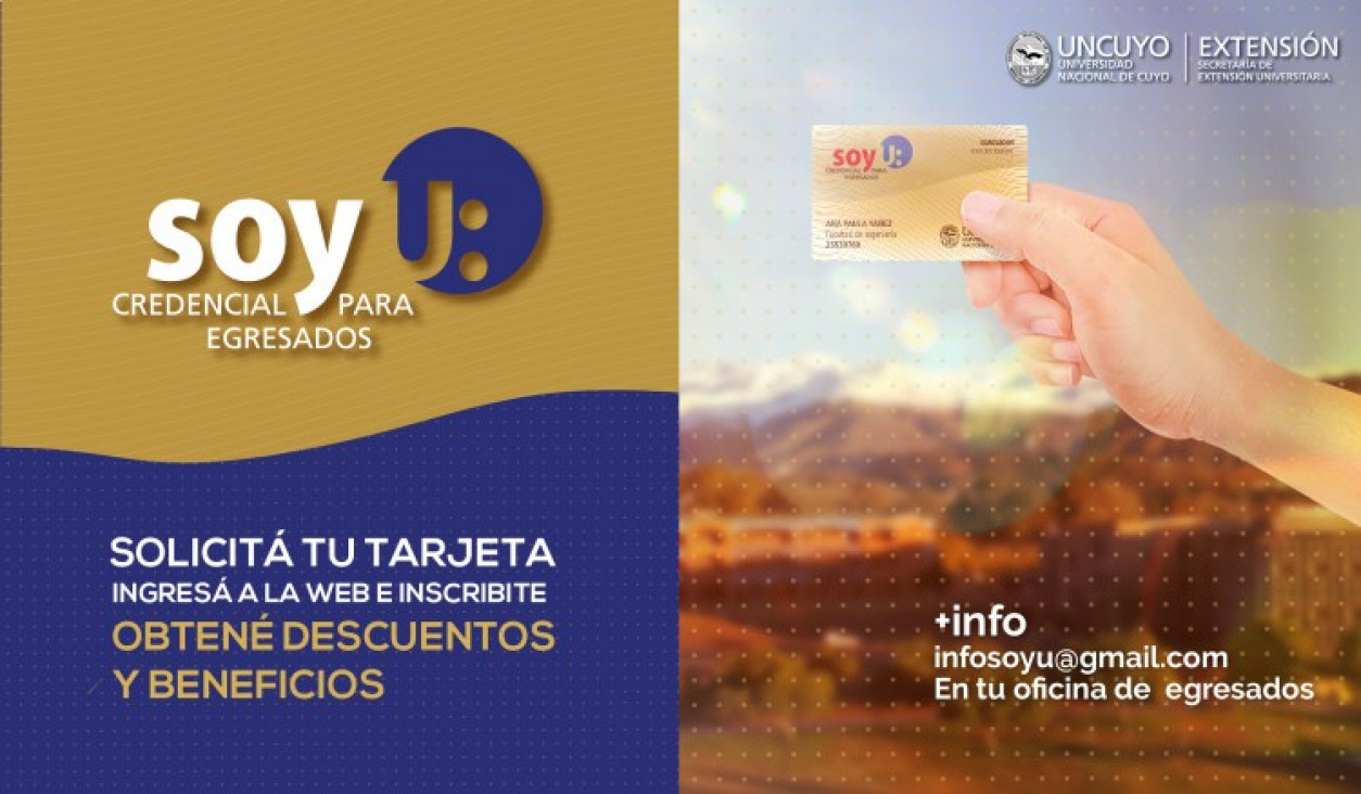 imagen La UNCUYO lanza "Soy U", la Credencial para sus egresados y egresadas