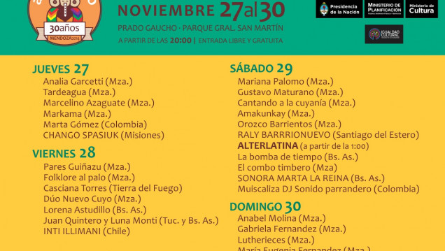 imagen Mendoza festeja 30 Años de Americanto