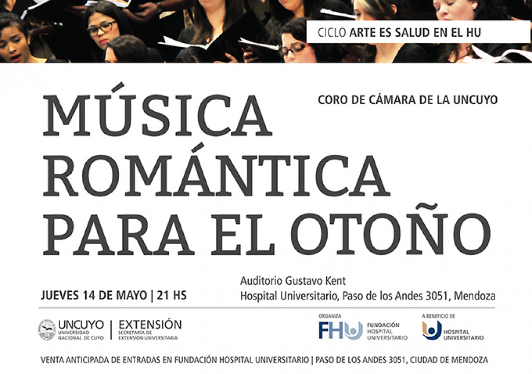 imagen Música romántica para el otoño ofrece el Coro de la UNCuyo