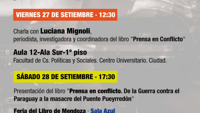 imagen Prensa en conflicto llega a la Feria del Libro Mendoza 2013
