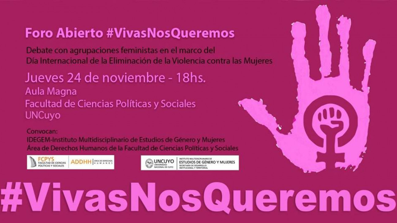 imagen Foro Abierto #VivasNosQueremos en la UNCUYO