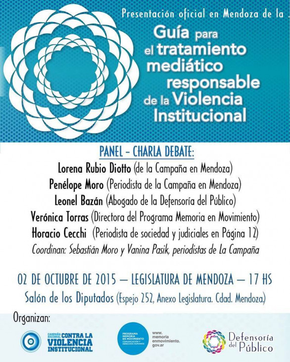 imagen Presentan Guía para el Tratamiento Mediático Responsable de la Violencia Institucional