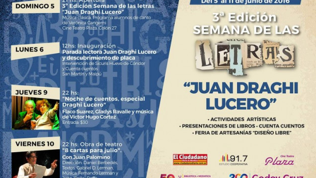 imagen Tercera edición de la Semana de las Letras