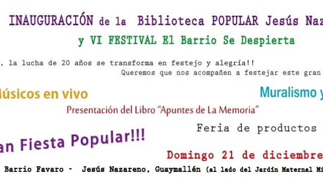 imagen La Biblioteca Popular Jesús Nazareno estrena nuevo edificio