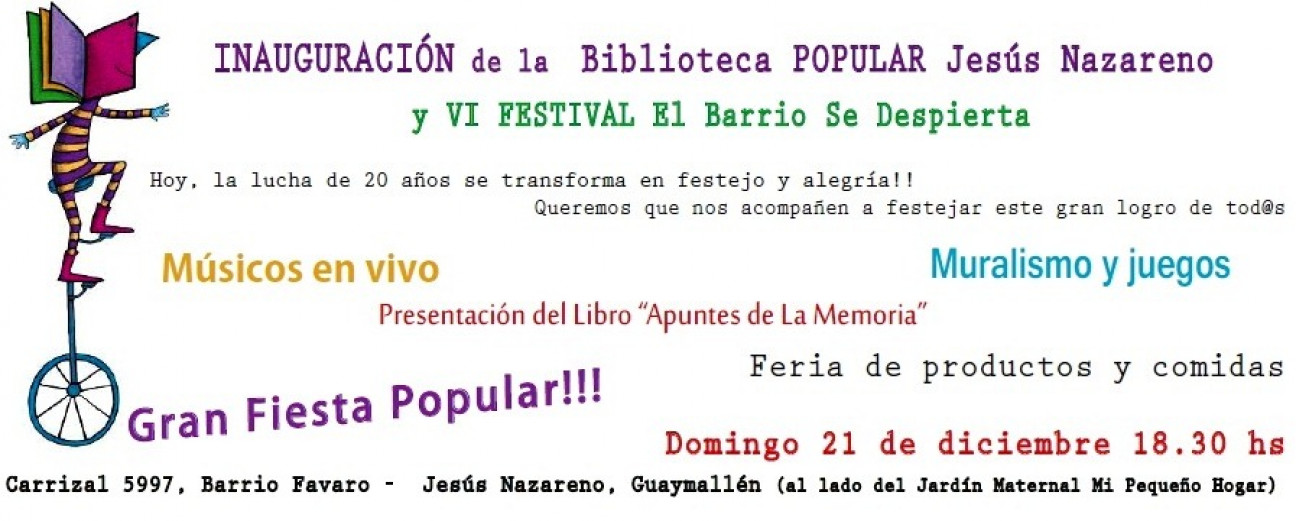 imagen La Biblioteca Popular Jesús Nazareno estrena nuevo edificio