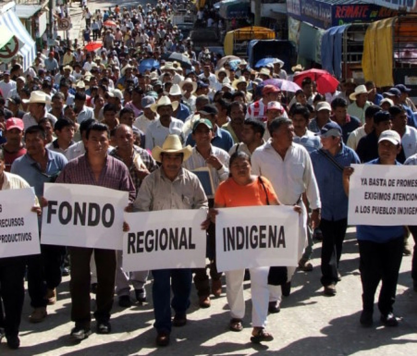 imagen Reprimieron una manifestación de pueblos originarios en Colombia