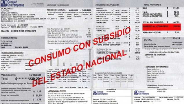 imagen Aumentos en los servicios públicos con la quita de subsidios