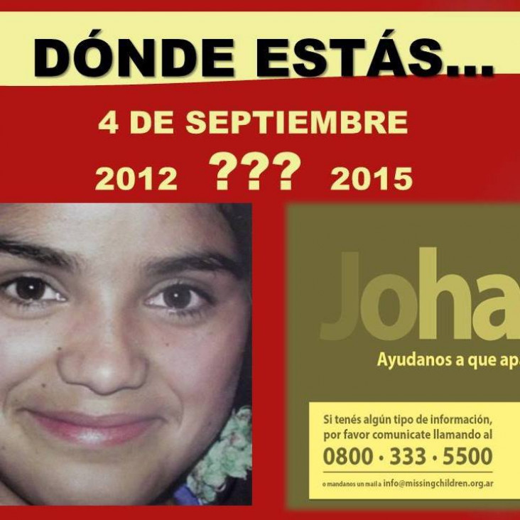 imagen A tres años de no saber dónde está Johana Chacón 
