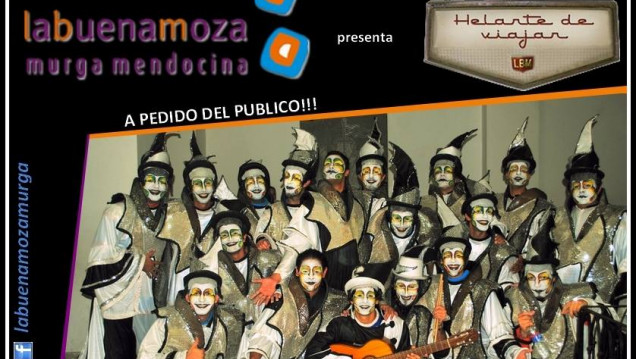 imagen La Murga La Buena Moza, este viernes en el Espacio Cultural Julio Le Parc