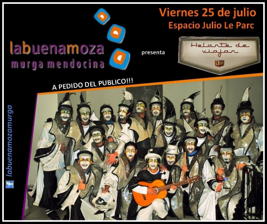 imagen La Murga La Buena Moza, este viernes en el Espacio Cultural Julio Le Parc