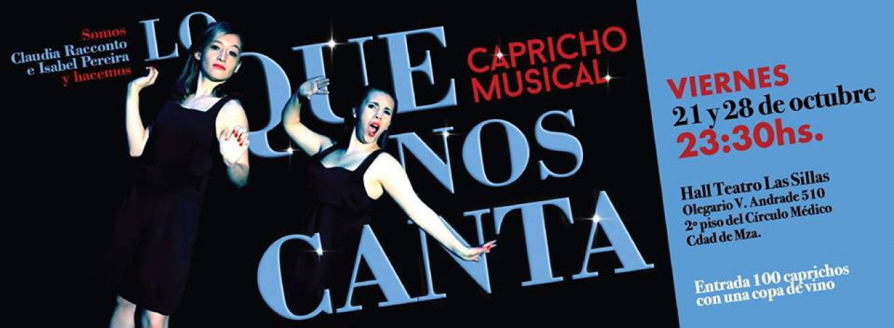 imagen Este viernes, "Lo que nos canta" en el Teatro Las Sillas
