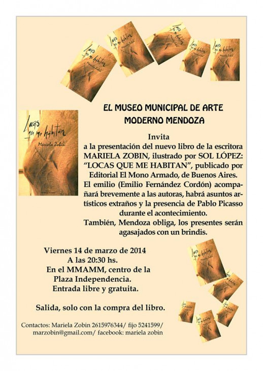 imagen La escritora mendocina Mariela Zobin presenta "Locas que me habitan"