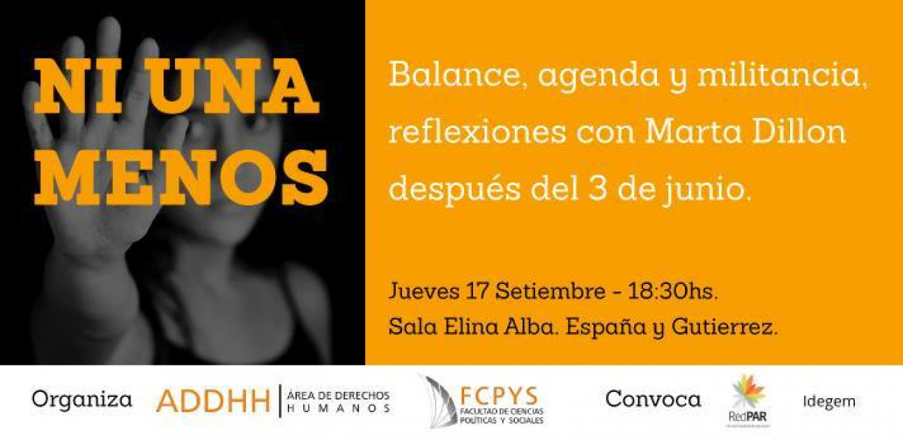 imagen Reflexionamos con Marta Dillon, a tres meses de Ni Una Menos