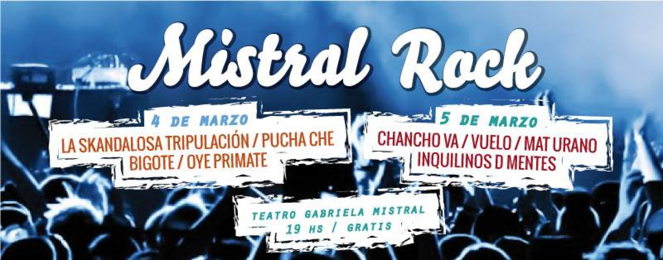 imagen Se viene una nueva edición del "Mistral Rock" en el Teatro Gabriela Mistral