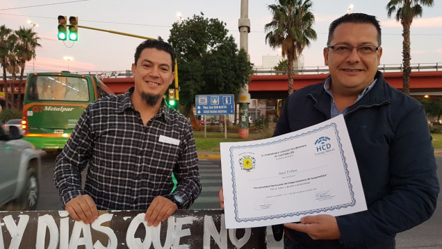 imagen El "motivador" del nudo vial es personalidad destacada de Guaymallén