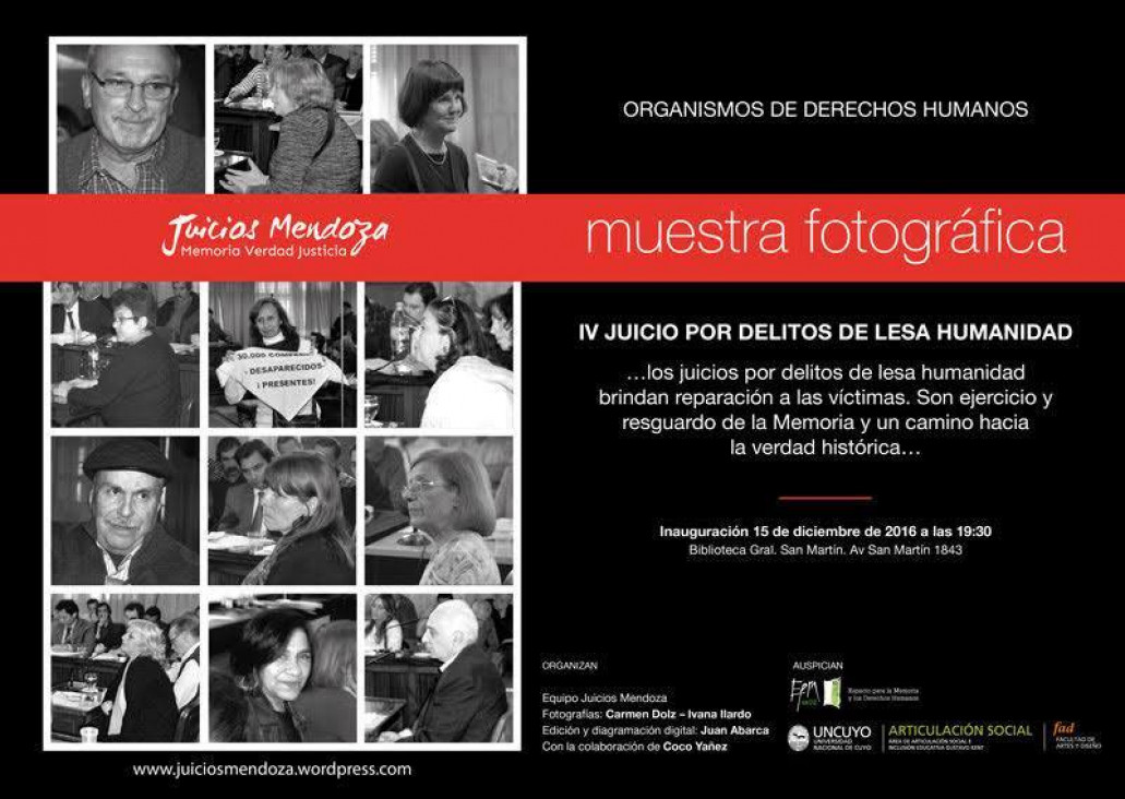 imagen Muestra Fotográfica de la Megacausa en la Biblioteca General San Martín