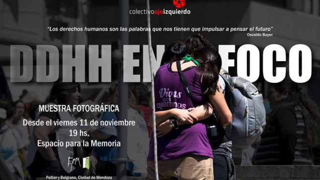 imagen "Los derechos humanos en foco" en el Espacio para la Memoria