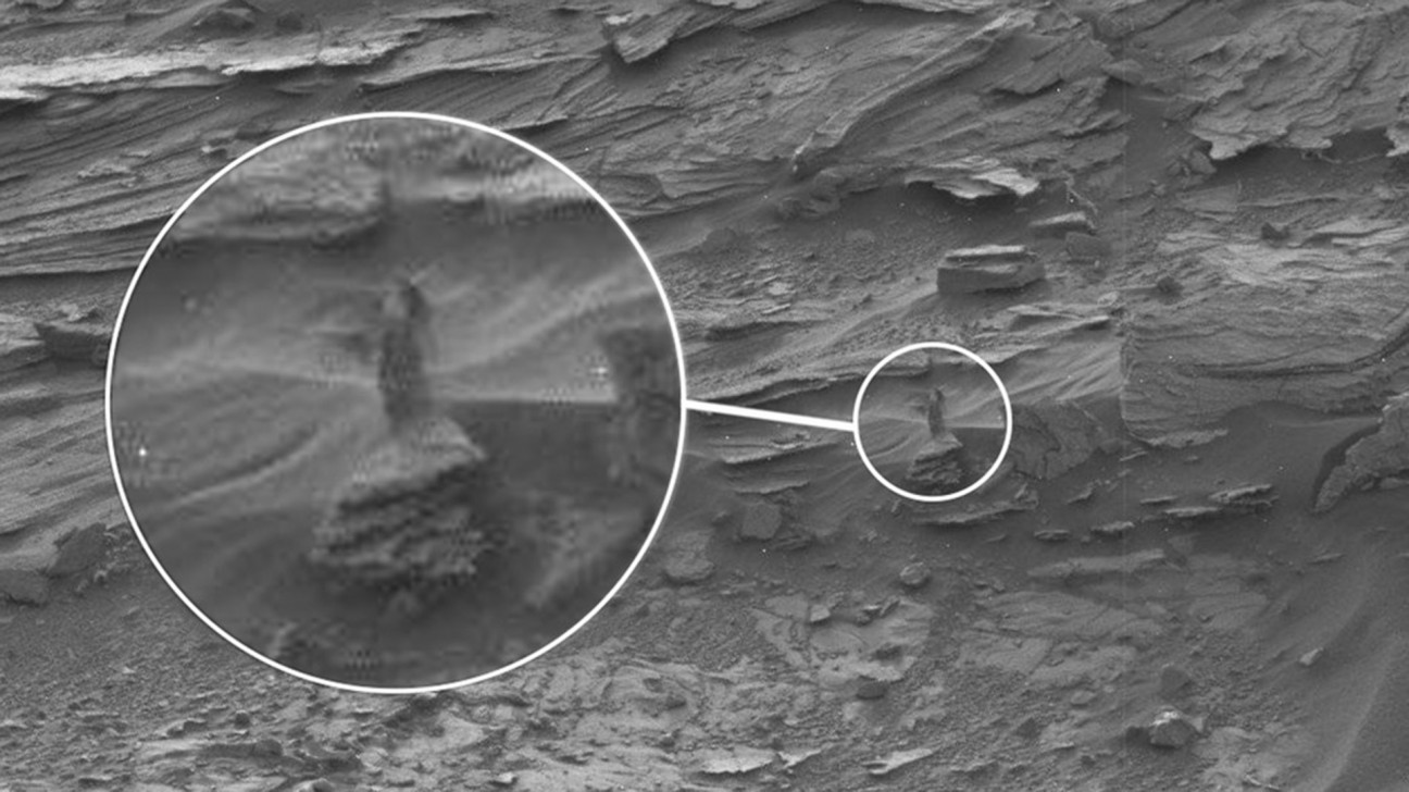 imagen Descubren la figura de una mujer en Marte 