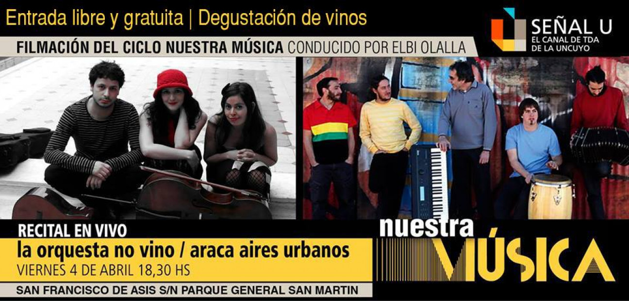 imagen La Orquesta No Vino y Araca Aires Urbanos, nueva fecha del Ciclo "NUESTRA MÚSICA"