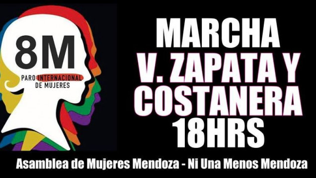 imagen Mendoza, más activa en el Paro Internacional de Mujeres