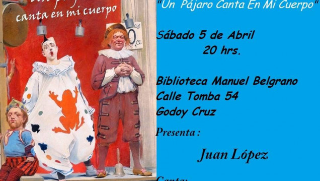 imagen Oscar Miremont presenta "Un pájaro canta en mi cuerpo"
