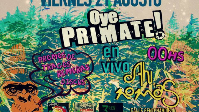 imagen Oye Primate, esta noche en Lavalle