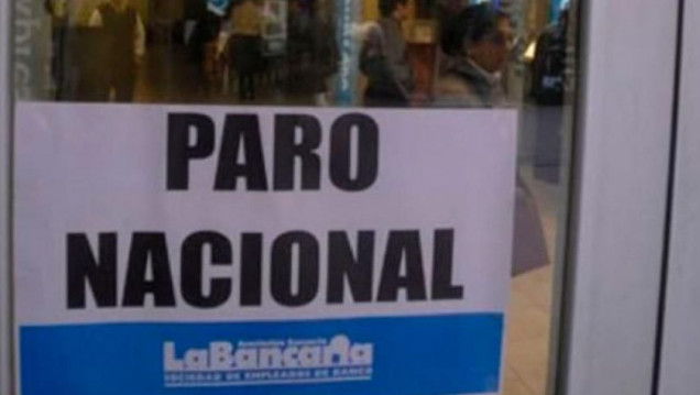imagen Anunciaron paro bancario para este viernes