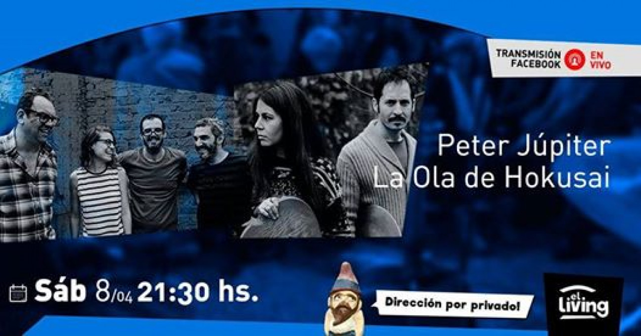 imagen Este sábado, El Living se viste con Peter Júpiter y La Ola de Hokusai