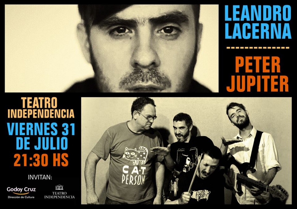 imagen Peter Júpiter y Leandro Lacerna, mañana en el Teatro Independencia