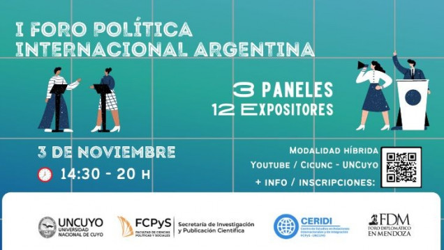 imagen La UNCUYO será sede deI Primer Foro de Política Internacional Argentina