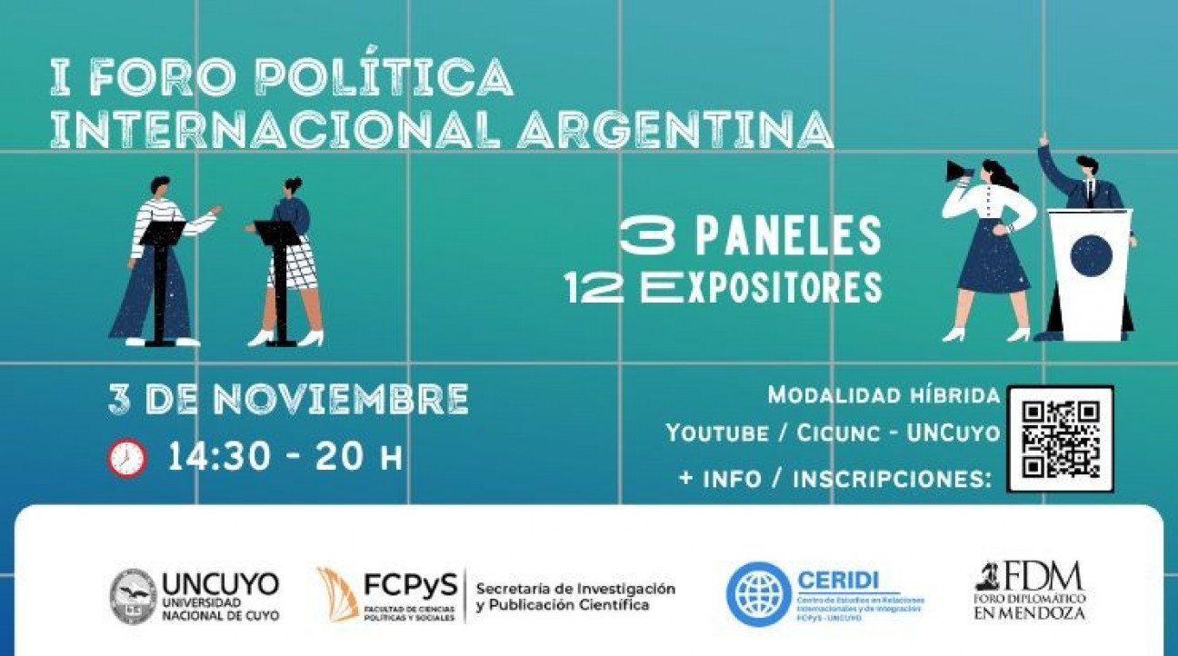 imagen La UNCUYO será sede deI Primer Foro de Política Internacional Argentina