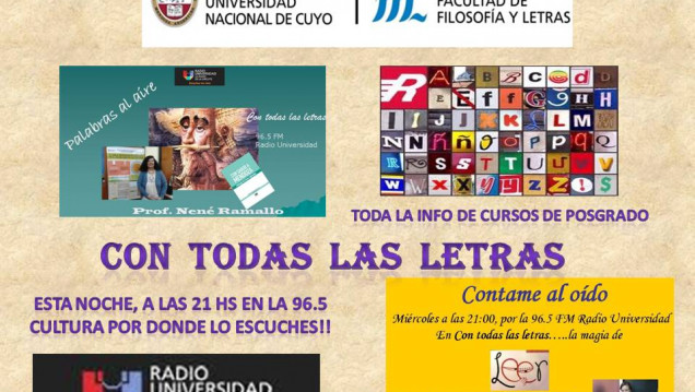imagen Esta Noche a las 21:00 hs. en el Programa "Con Todas Las Letras"
