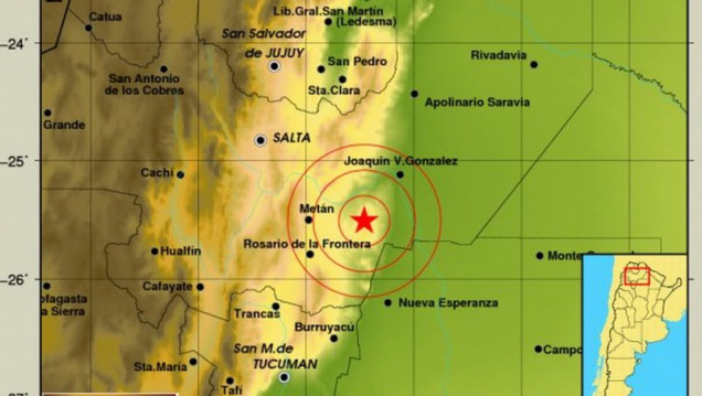 imagen Un sismo de 5.9 grados Richter hizo temblar a Salta