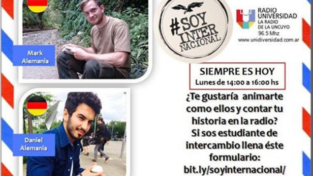 imagen #SoyInternacional con Daniel y Mark de Alemania
