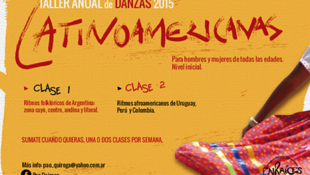 imagen Taller de Danzas Latinoamericanas, desde hoy