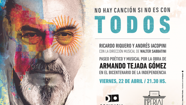 imagen "No hay canción si no es con todos", un homenaje imperdible a Armando Tejada Gómez