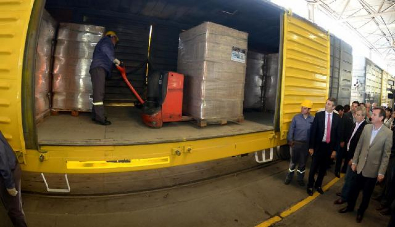 imagen Partió la primera carga de vino en tren hacia Buenos Aires