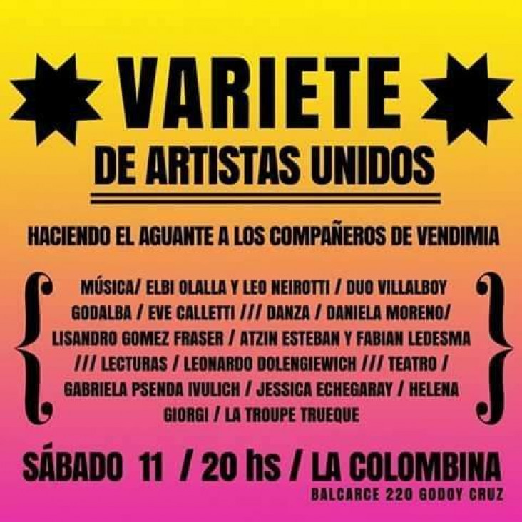 imagen Varieté de Artistas Unidos: solidaridad y apoyo al arte en Mendoza
