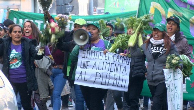 imagen Para visibilizar la crisis del campo mendocino, se realizó un nuevo "verdurazo" en Casa de Gobierno