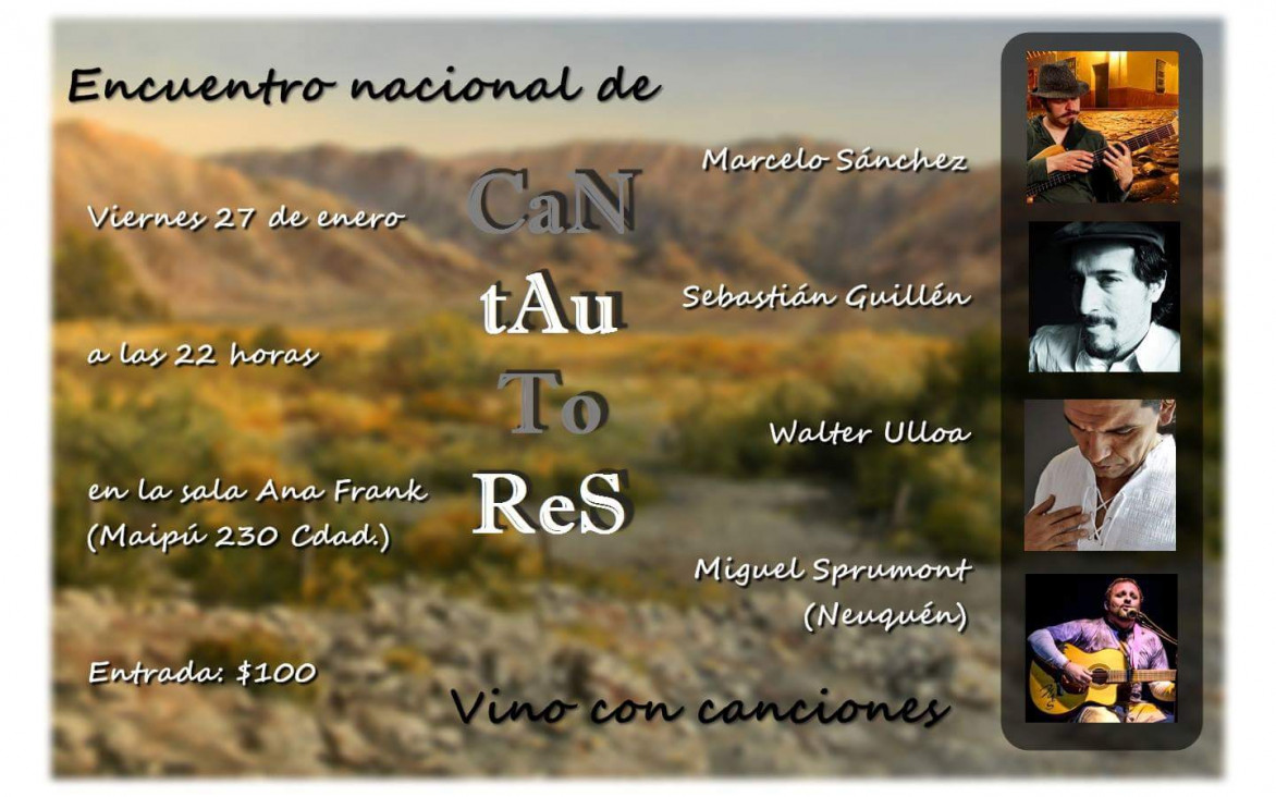 imagen "Vino con canciones": un encuentro de cantautores