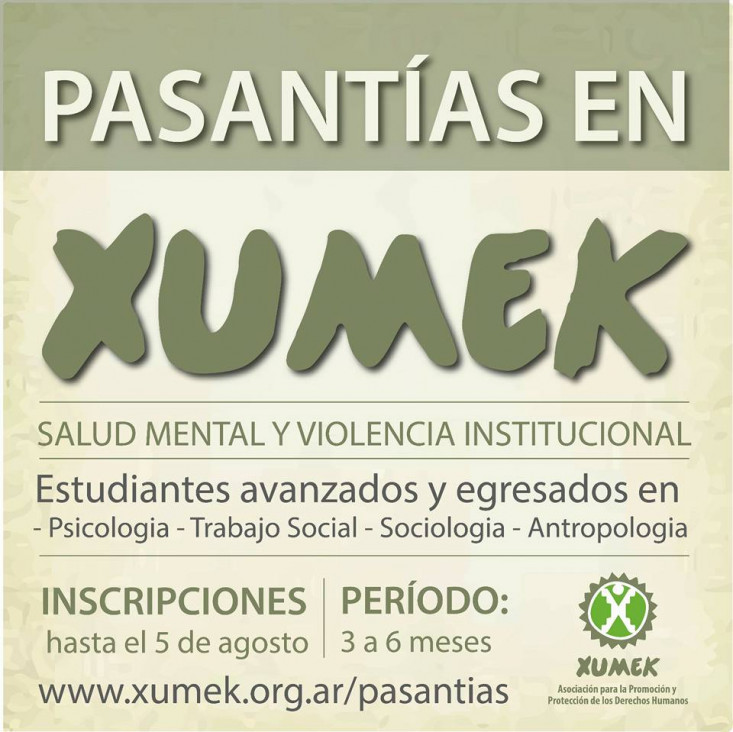 imagen Abiertas las inscripciones para Pasantías en Xumek