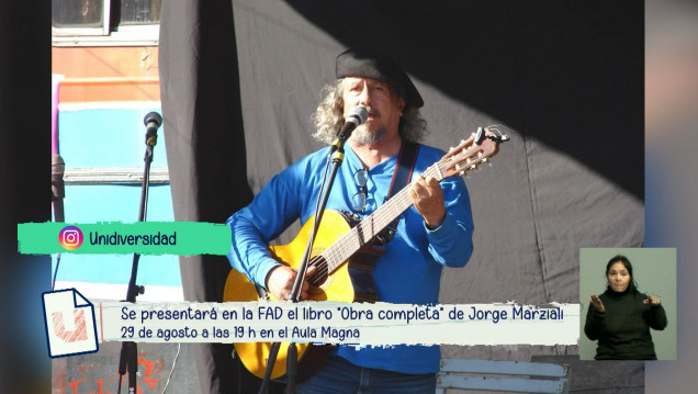 imagen Presentan "Obra Completa", un libro que reúne toda la vida artística del cantautor Jorge Marziali
